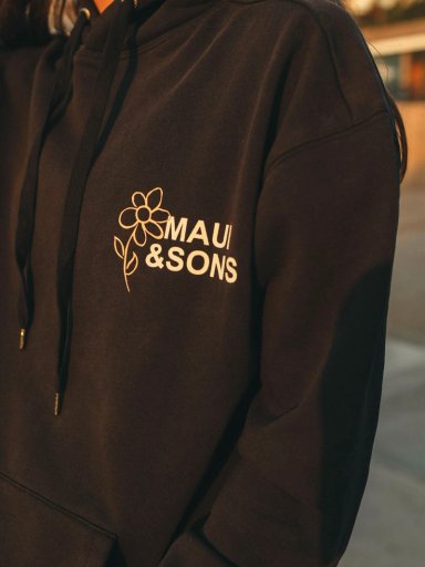 POLERON CANGURO FIYI NEGRO MUJER MAUI AND SONS - 4