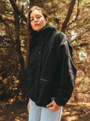 POLERON POLAR ECRU NEGRO MUJER MAUI AND SONS - 1