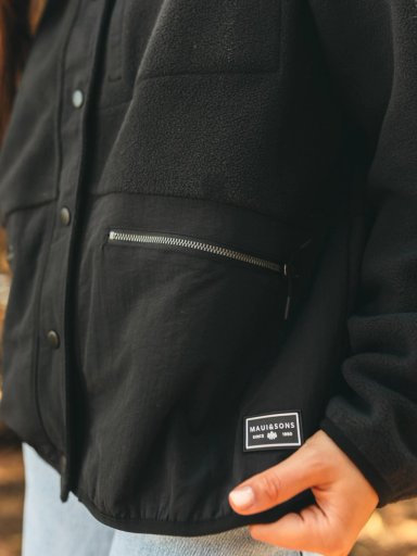 POLERON POLAR ECRU NEGRO MUJER MAUI AND SONS - 2