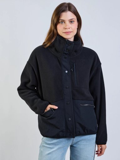POLERON POLAR ECRU NEGRO MUJER MAUI AND SONS - 5