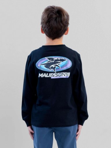 POLERA ML COASTWARDYL  NEGRO INFANTIL MAUI AND SONS - 3