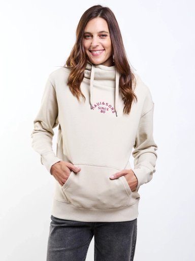 POLERON MUJER MAUI AND SONS CANGURO BALI BEIGE - 1