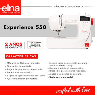 MAQUINA DE COSER JANOME COMPUTARIZADA ELNA EXPERIENCE 550 - 4