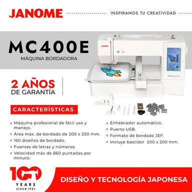MAQUINA BORDADORA JANOME MC400E - 4