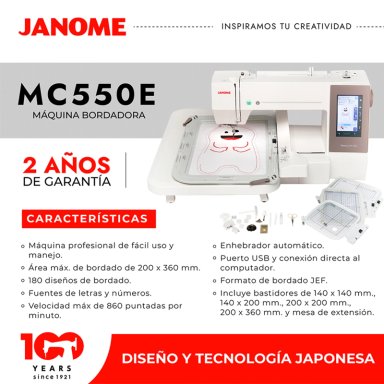 MAQUINA BORDADORA JANOME MC550E - 4