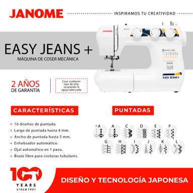 MAQUINA DE COSER JANOME EASY JEANS + - 4