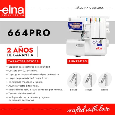 MAQUINA OVERLOCK ELNA 664PRO - 7