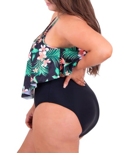 BIKINI TIRO ALTO FLORAL CRUZADO - 3