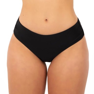 TANGA TRAJE DE BAÑO CULOTTE TIRO MEDIO SIN COSTURAS NEGRO COLALESS - 3