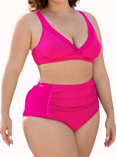 BIKINI MUJER HIPSY TIRO ALTO ESCOTE V COLORES - 3