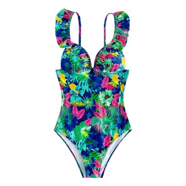 TRAJE DE BAÑO FLORAL COLORES - 4