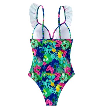 TRAJE DE BAÑO FLORAL COLORES - 5