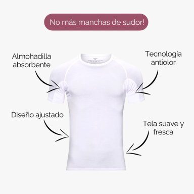 CAMISETA INTERIOR CON ALMOHADILLAS ANTISUDOR - 4