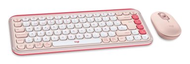 KIT TECLADO Y MOUSE INALAMBRICO LOGITECH POP ICON ROSADO ESPAÑOL - 2