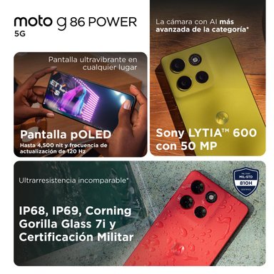 SMARTPHONE MOTO G86 POWER 5G 256GB 8GB 6.6' VERDE - 9