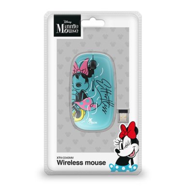 MOUSE INALAMBRICO MINNIE MOUSE 4 BOTONES AGUAMARINA - 6