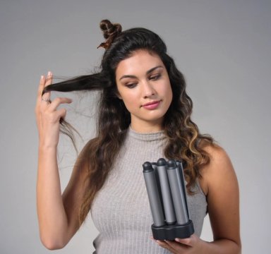 REVLON ONDULADOR WAVER JUMBO DE 3 BARRILES GRIS - 6