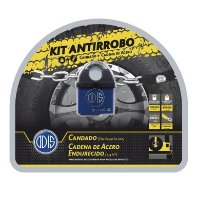SET ODIS AUTO OFF ROAD CANDADO OR 60 MM + CADENA 10X1.4 MT BT - 1