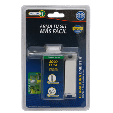 CERRADURA ODIS EMBUTIR 301 SIMPLE PASO - PLATA - 7