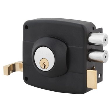 CERRADURA ODIS SOBREPONER 321 PUERTAS DE MADERA -NEGRO - 2