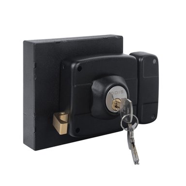 CERRADURA ODIS SOBREPONER 323 REJAS PORTONES CON CAJA - NEGRO - 2