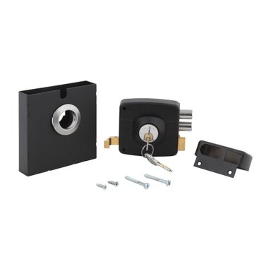 CERRADURA ODIS SOBREPONER 323 REJAS PORTONES CON CAJA - NEGRO - 4