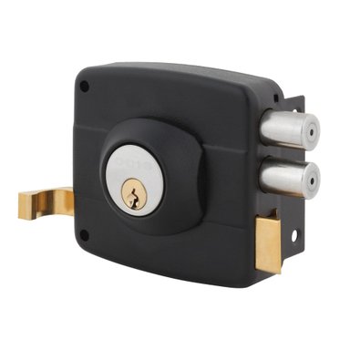 CERRADURA ODIS SOBREPONER 323 REJAS PORTONES CON CAJA - NEGRO - 8