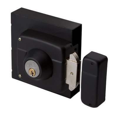 CERRADURA ODIS SOBREPONER 393 PUERTA CORREDERA CON CAJA METÁLICA - NEGRO - 2