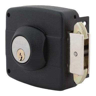 CERRADURA ODIS SOBREPONER 393 PUERTA CORREDERA CON CAJA METÁLICA - NEGRO - 4