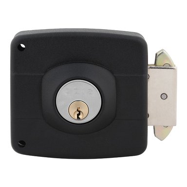 CERRADURA ODIS SOBREPONER 393 PUERTA CORREDERA CON CAJA METÁLICA - NEGRO - 5