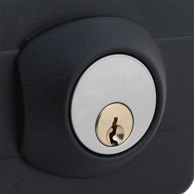 CERRADURA ODIS SOBREPONER 393 PUERTA CORREDERA CON CAJA METÁLICA - NEGRO - 6