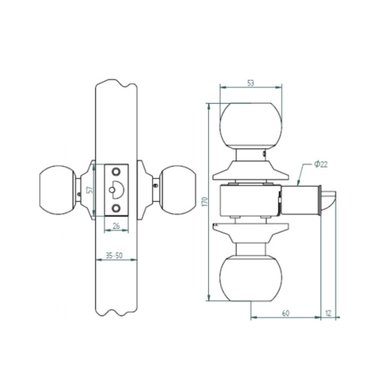 CERRADURA ODIS CILÍNDRICA 201 BAÑO - PLATA - 3