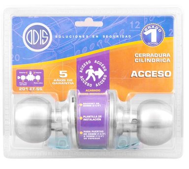 CERRADURA ODIS CILÍNDRICA 201 ACCESO - PLATA - 8