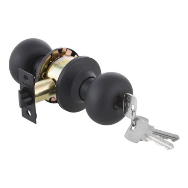 CERRADURA ODIS CILÍNDRICA 206 DORMITORIO - NEGRO - 6