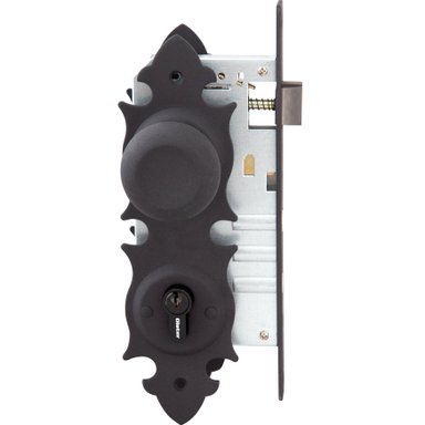 CERRADURA OISTER EMBUTIR TRANCURA INTERIOR - NEGRO - 1