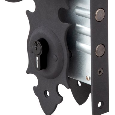 CERRADURA OISTER EMBUTIR TRANCURA INTERIOR - NEGRO - 6