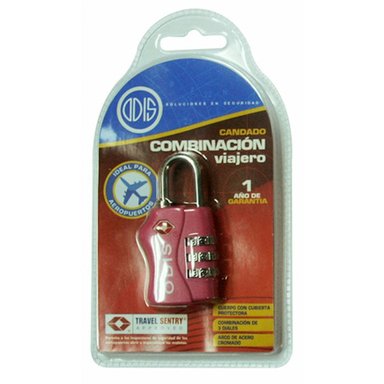 CANDADO ODIS TSA MALETA VIAJE 33 MM COMBINACIÓN ROSADO - 3