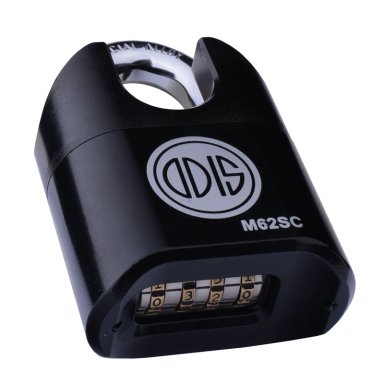 CANDADO ODIS M62SC 62 MM COMBINACIÓN HOMBROS NEGRO - 1