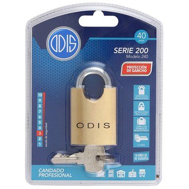 CANDADO ODIS 240 CON HOMBROS 40MM - 9