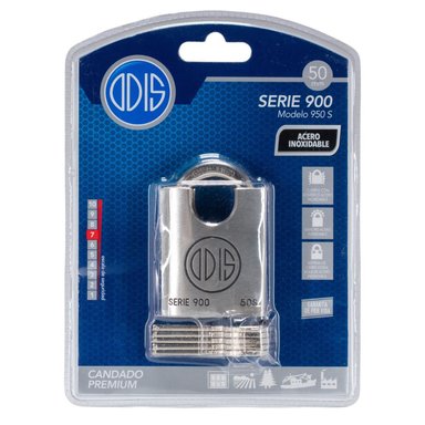 CANDADO ODIS 950 50 MM HOMBROS ACERO INOXIDABLE - 8
