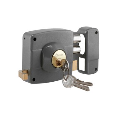 CERRADURA OISTER SOBREPONER 110 - GRIS - 2