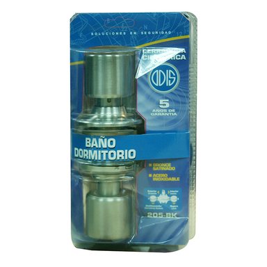 CERRADURA ODIS CILÍNDRICA 205 BAÑO - PLATA - 5