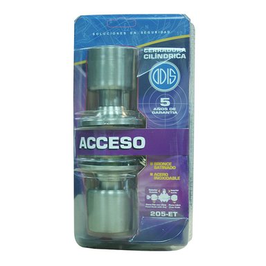 CERRADURA ODIS CILÍNDRICA 205 ACCESO - PLATA - 7