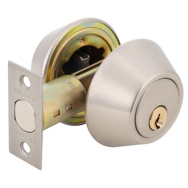 KIT OISTER CERRADURA CILÍNDRICA ACCESO + CERROJO TUBULAR LLAVE-LLAVE PLATA - 4