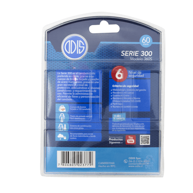 CANDADO ODIS 360S CON HOMBROS 60MM - 4