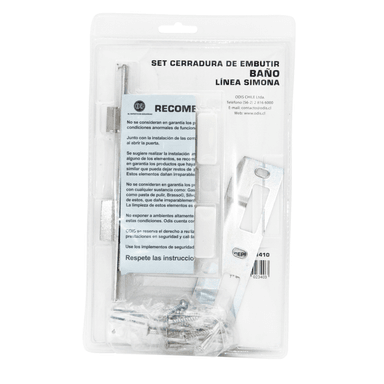 CERRADURA ODIS EMBUTIR SIMONA 7040 BAÑO - PLATA - 4