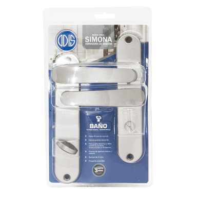 CERRADURA ODIS EMBUTIR SIMONA 7040 BAÑO - PLATA - 5