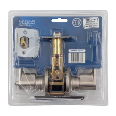 CERRADURA TUBULAR CON MANILLA ODIS 203 BAÑO - PLATA - 6