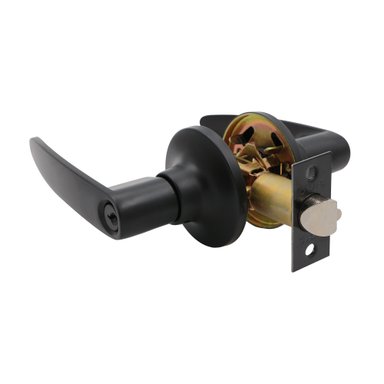 CERRADURA TUBULAR CON MANILLA ODIS 203 DORMITORIO - NEGRO - 2