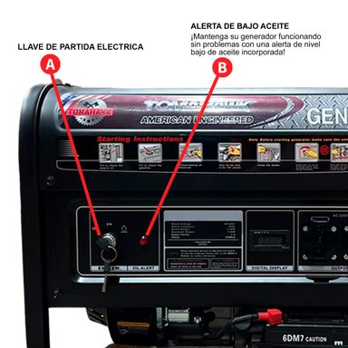 GENERADOR ELE CTRICO 3500W TOMAHAWK POWER PARTIDA ELE CTRICA - 2